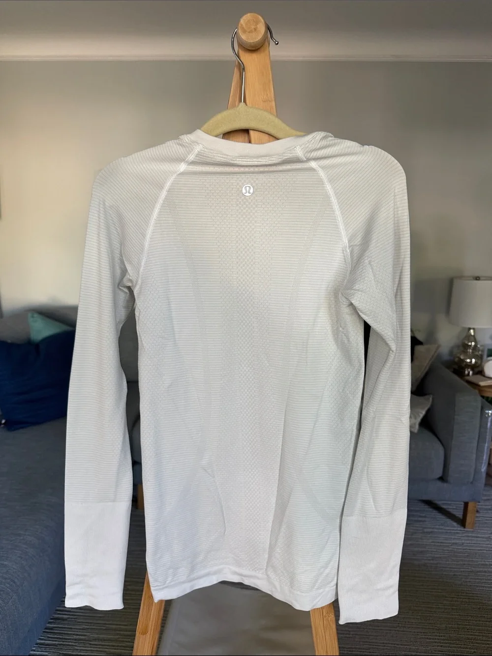 lululemon athletica Black & White Striped Performance Top